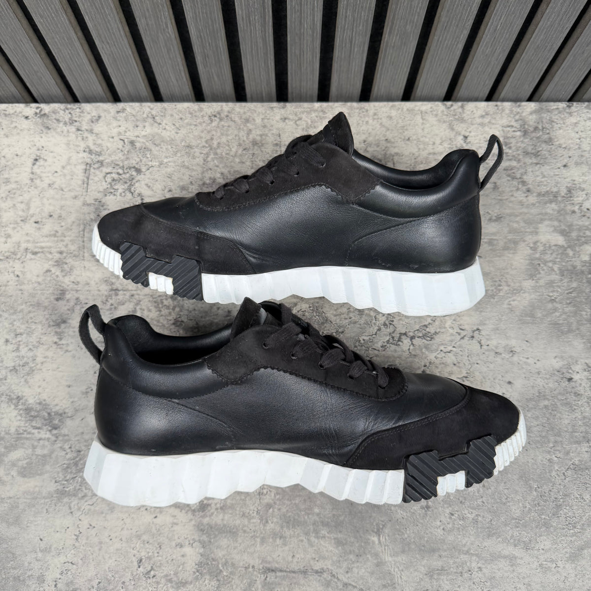 Hermes Bouncing Sneakers Black & White (EU41-Fit 7.5)